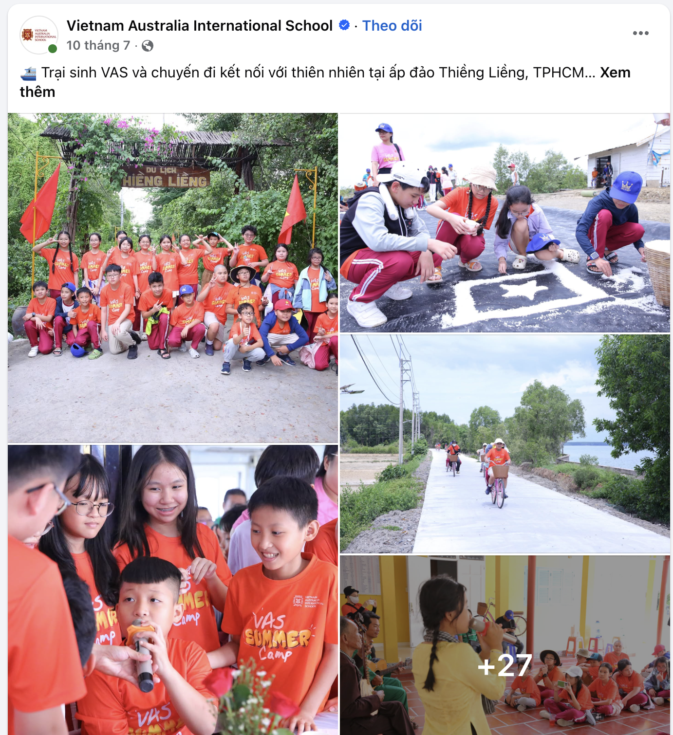 phản hồi tour học sinh